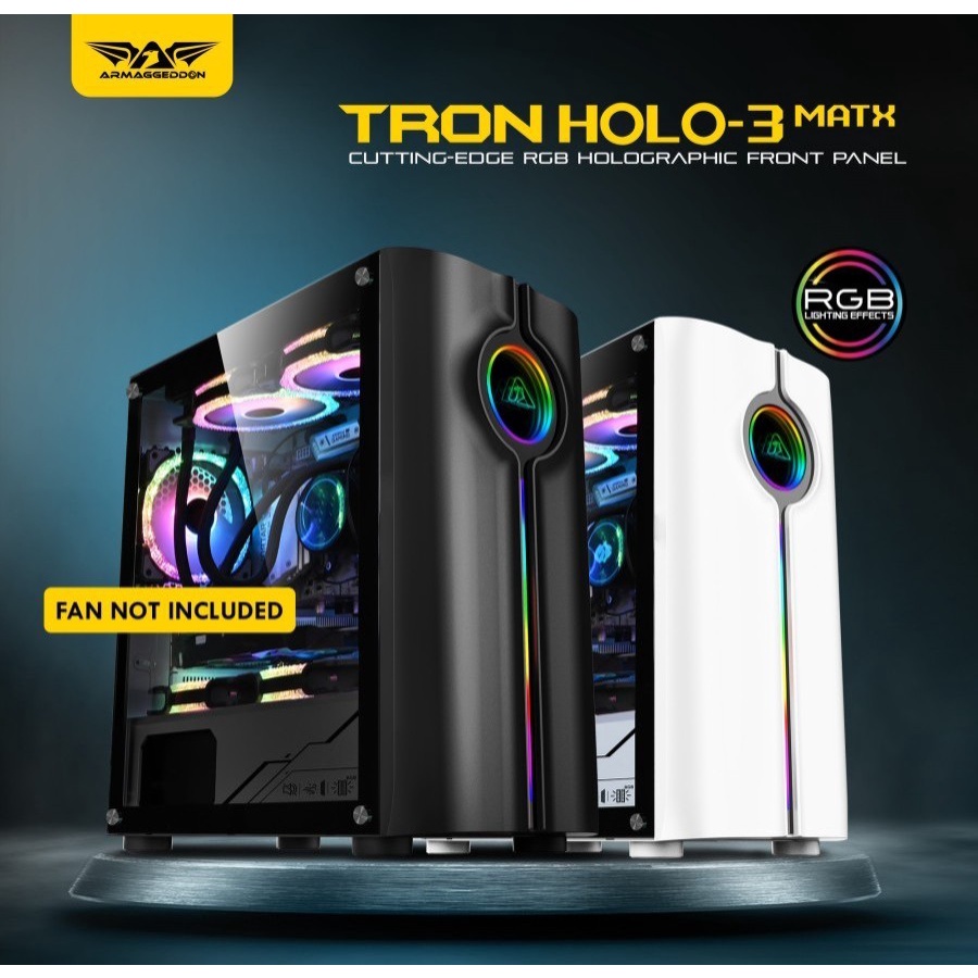CASE GAMING Armaggeddon Tron Holo 3 - RGB Holographic neww edition