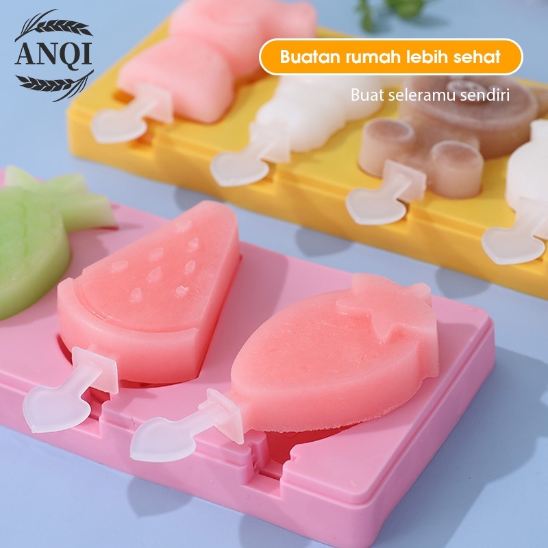 ANQI 1888 Cetakan Es Krim Coklat Cetakan Ice Cream Pudding Jelly Bahan Silikon Dengan VS-99