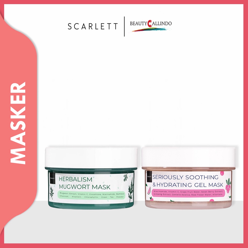 [SALE EXP 8/23] Scarlett Whitening Herbalism Mugwort Mask - Scarlett Seriously Soothing &amp; Hydrating Gel Mask