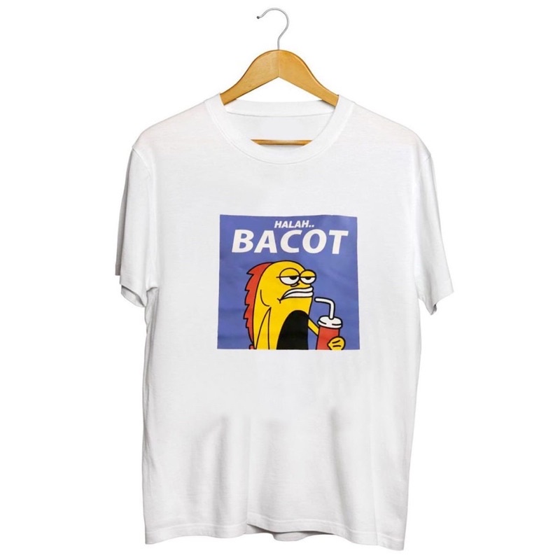 KAOS BACOT BAJU KAOS T SHIRT PRIA WANITA DISTRO TULISAN KATA KATA LUCU UNIK BACOT SPONGEBOB PRIA XXL