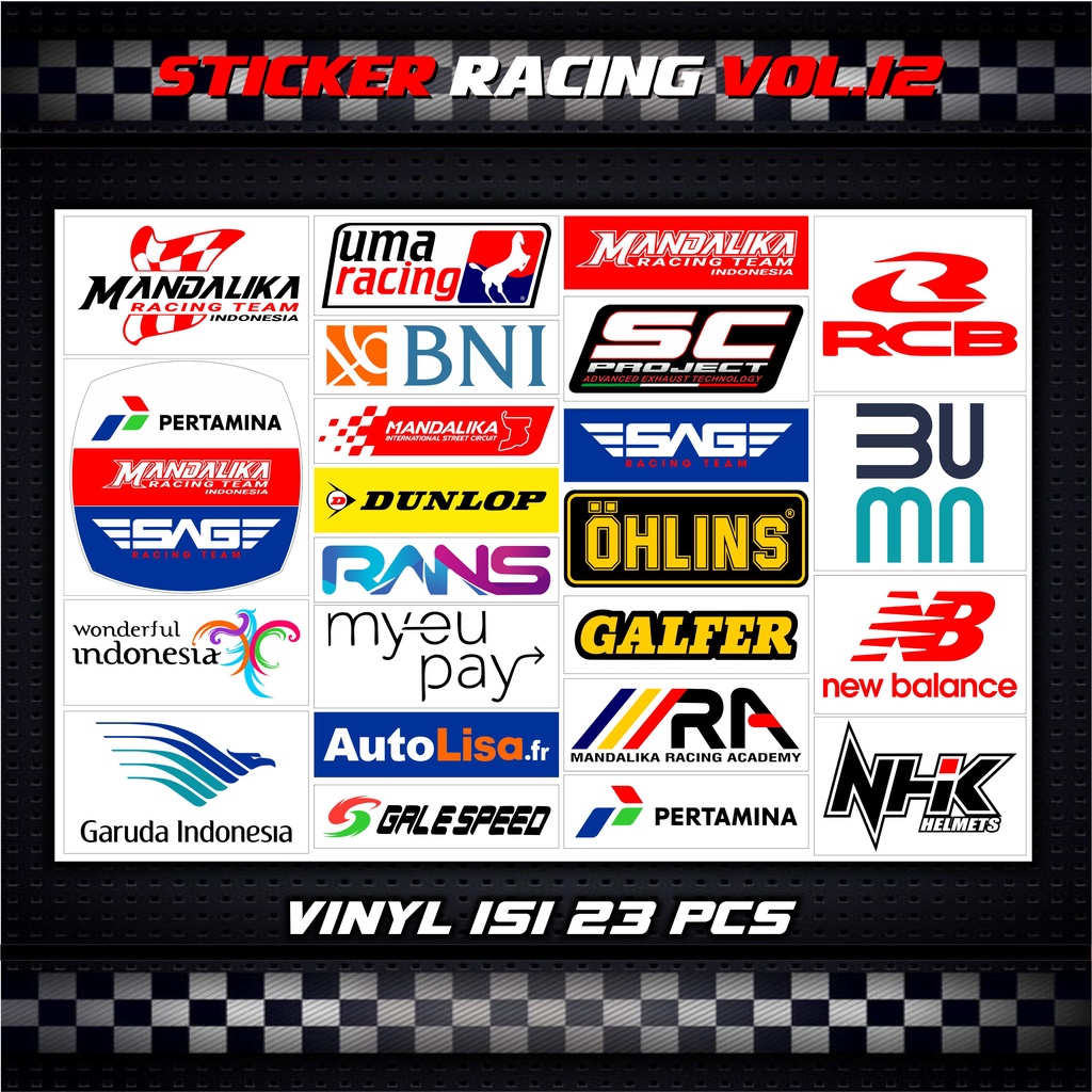 Sticker Racing Stiker Motor Mandalika