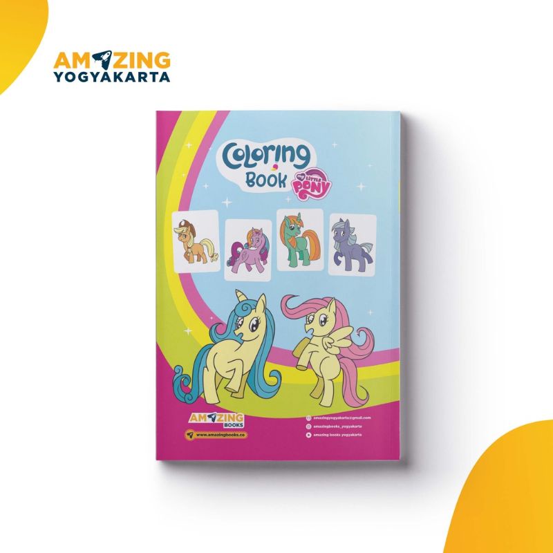 Coloring Book Cartoon Little Pony Buku Mewarnai Kartun Anak