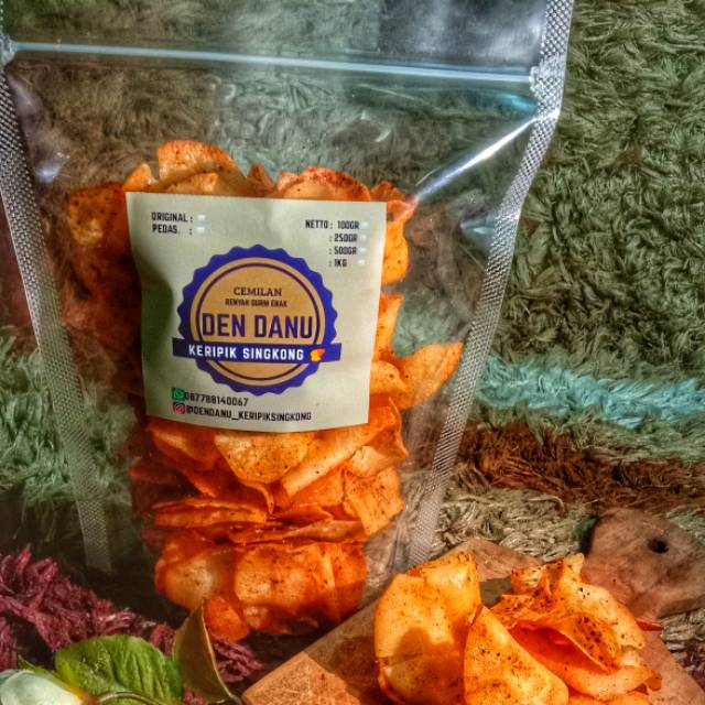 

KERIPIK SINGKONG PEDAS 100gr ENAK GURIH ( CEMILAN ) "DEN DANU