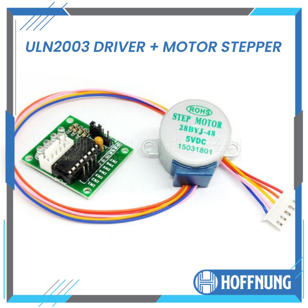 Motor Stepper 28BYJ 28 BYJ 48 5V + Driver ULN 2003 ULN2003