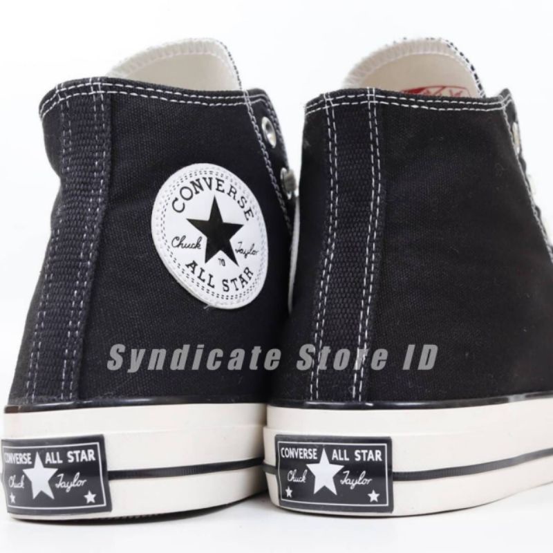 CONVERSE 70s HIGH PREMIUM (BONUS KAOS KAKI+PAPERBAG) Black White Egret BNIB Converse All Star Import