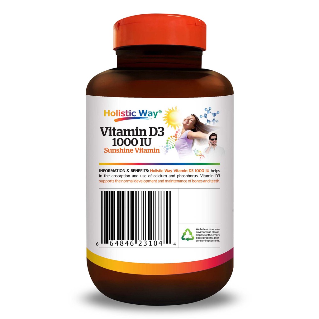 VITAMIN D3 1000 IU / Holistic Way Vitamin D3 1000IU (100 Tablets)