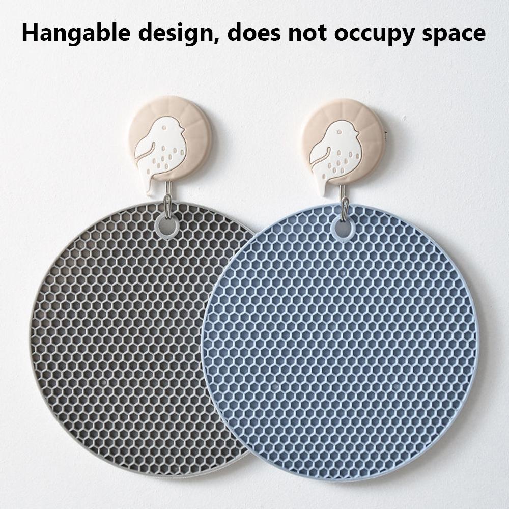 Top 2pcs Heat Insulation Mat Home Non-slip Round Pot Holder Tatakan Meja