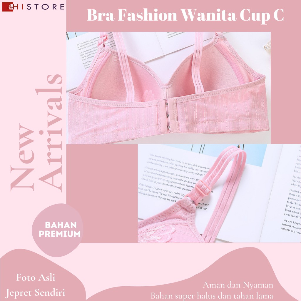 [HI] Bra BH JUMBO CUP C Fashion Wanita Bra wanita Premium  Busa Tipis Tanpa Kawat Sangat Nyaman 2024