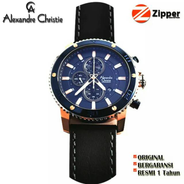 PRELOVED JAM TANGAN ALEXANDER CHRISTIE TALI KULIT SPESIAL AC 6509