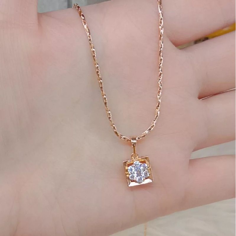 Kalung Titanium Wanita Anti Karat, Anti Alergi, Tahan Lama, Di Jamin REALPICT 100% Dan High Quality, Kalung Wanita Gold