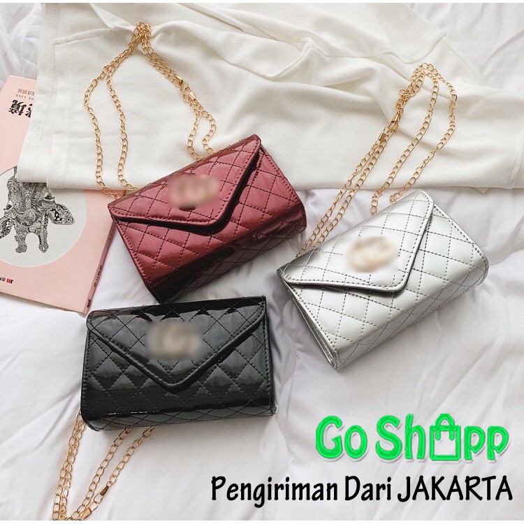 Tas Selempang Wanita Kulit Glossy Import - Tas Import High Quality - Tas Fashion Wanita [SL26]