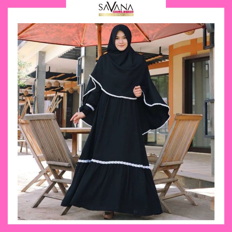 (Ready Stock) Gamis Set Dewasa Asiyah Set by Ym Project Original Asli bahan moscrepe mewah nyaman ca