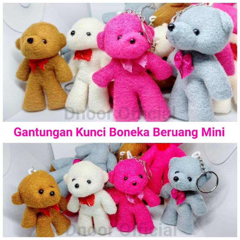 Boneka Beruang Mini Gantungan Kunci Tas Dompet Hiasan