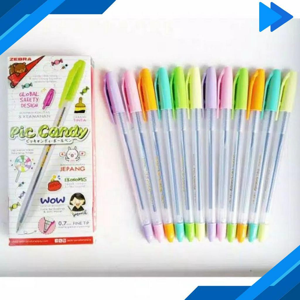 

DISKON Pulpen Zebra Pic Candy Fine Tip 7 Mm Per Lusin