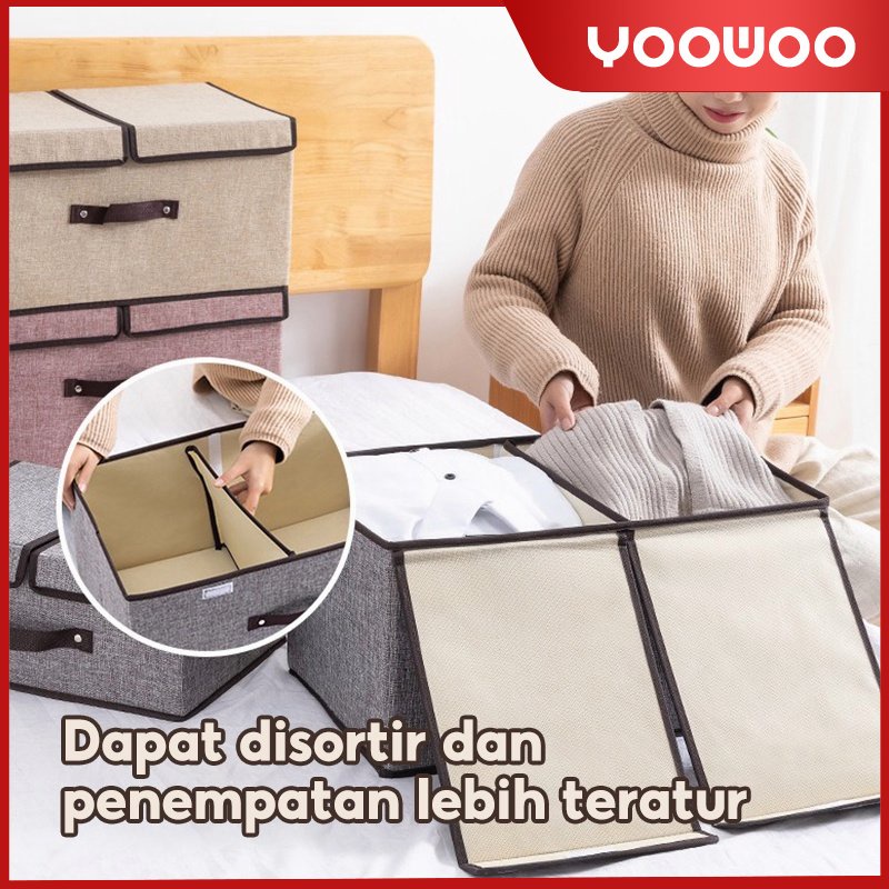 Storage Box / Organizer Container / Kotak Penyimpanan Baju / Kotak Penyimpanan Penutup Ganda