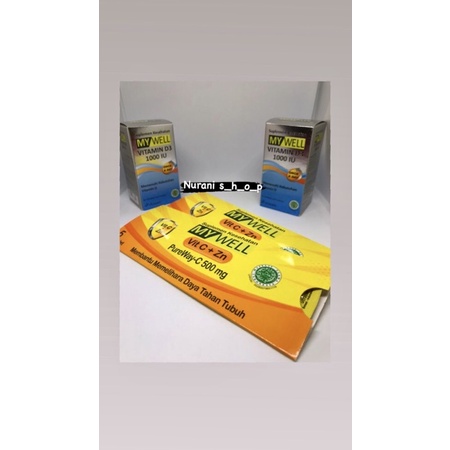 Paket Hemat (2box Mywell Vitamin D3 + 2strip Mywell Vitamin C500)