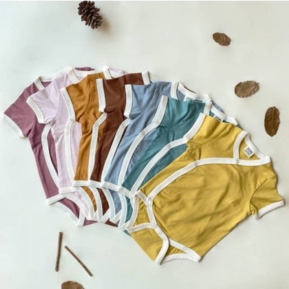 Baju Jumper Bayi Bodysuit 0-12 Bulan BOHOPANNA - SHORT KIMONO COMBINE