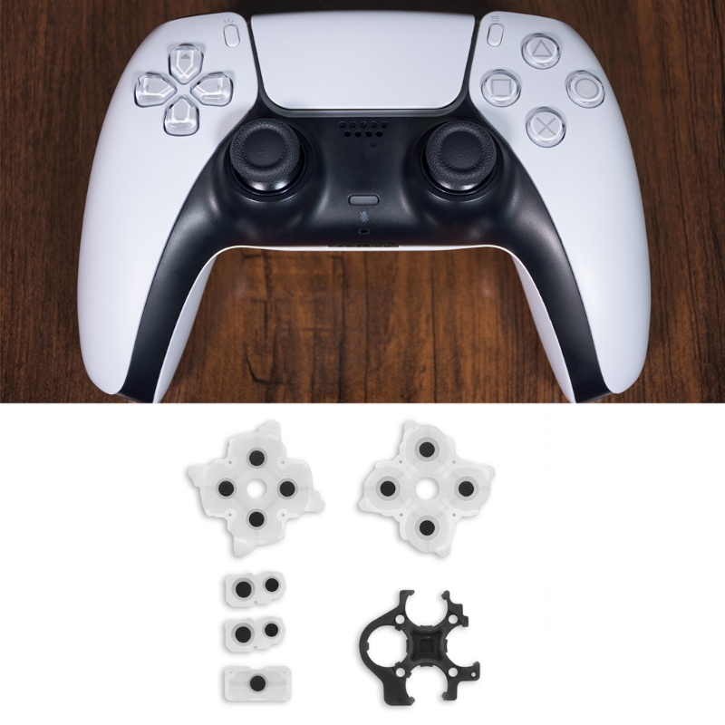 Cre Pad Tombol Keyboard Silikon Konduktif Dengan Perekat Untuk Controller Gamepad PS5 V1 V2