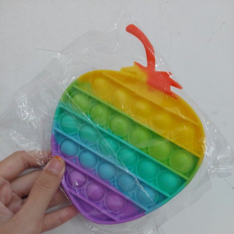 《READY STOCK 50+ JENIS》 Mainan Anak Pop it Fidget Unicorn Rainbow Versi 1-StrawberryHighQualit