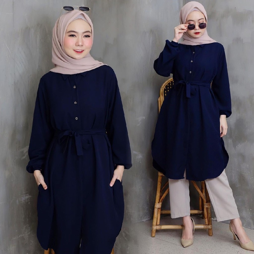 Baju Baju Imfort Wanita Miasa Tunik Shakila Premium / Racun Shopee