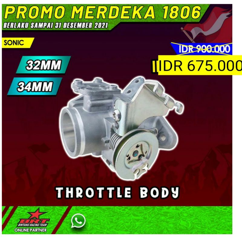 THROTTLE BODY SONIC NEW BRT TROTOL BODY SONIC NEW TEROTOL BODY TB SONIC TROTOLE BODY HONDA NEW SONIC RACING