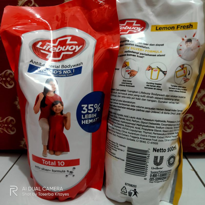 Lifebuoy Body Wash 450ml dan 900ml / Sabun Mandi Cair Lifebuoy 450ml dan 900ml/ Give Bodywash 900ml