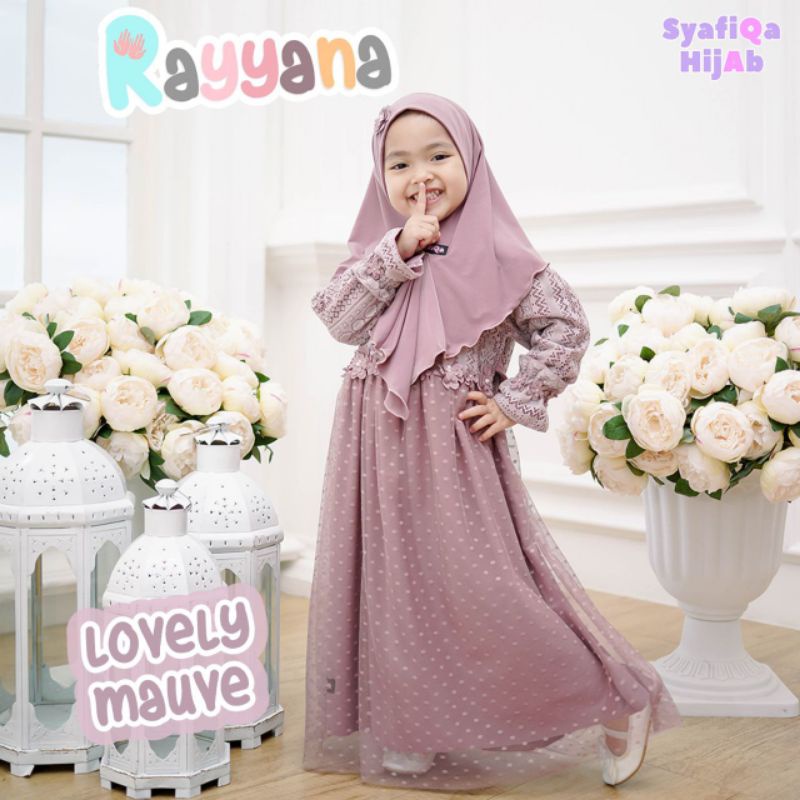Afsheenastore - Rayyana Baju Gamis Anak Perempuan Dress Pesta Eid Series