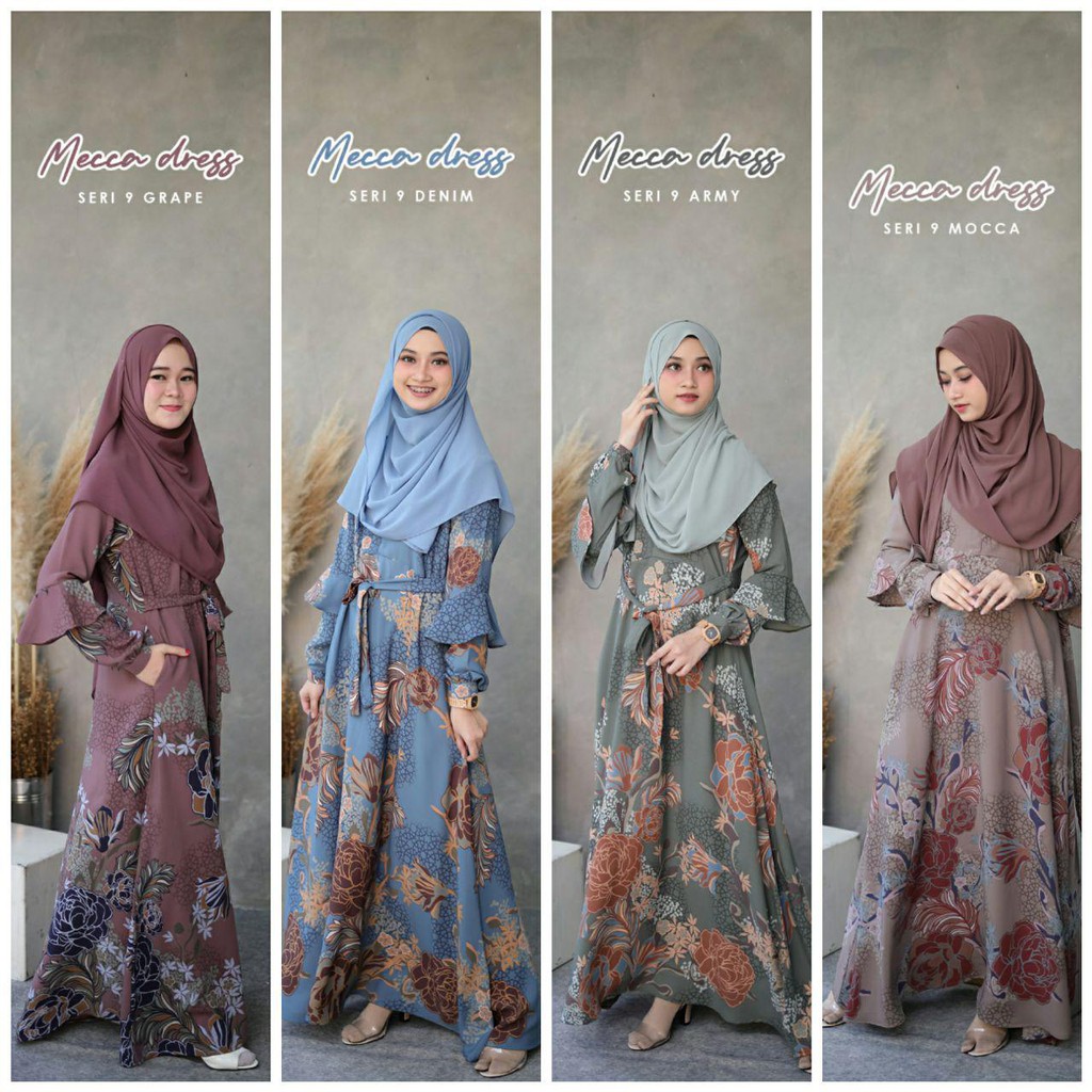gamis pesta mecca seri 9 by adzkia hijab
