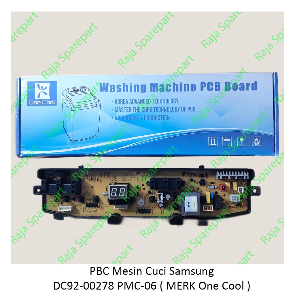 PCB/Panel/Modul Mesin Cuci Samsung Diamond Drum 6 Tombol DC92-00278 (WA70V4, WA75V4, WA80V4)PMC-06 (MERK OneCool)