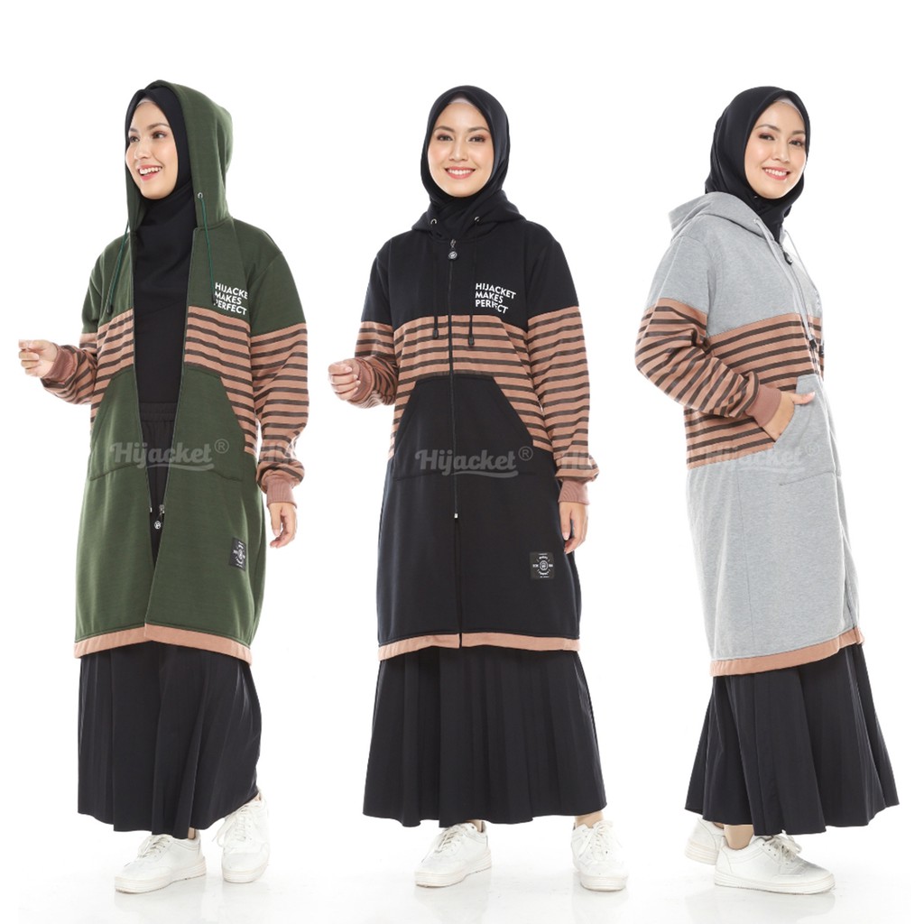 HIJACKET VAHIRA | HIJAKET JAKET HIJAB PANJANG WANITA MUSLIMAH SYAR'I-1