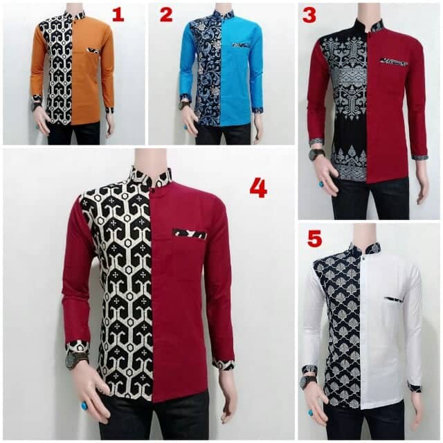 KOKO KURTA QURTA PAKISTAN BAHAN JEANS WASH LENGAN 3/4 - MOSLEM MAN WEAR
