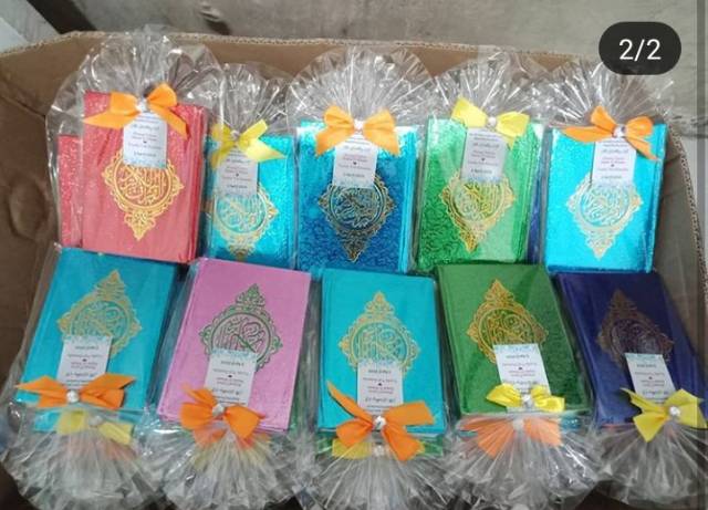 GROSIR AL QURAN SAKU WARNA WARNI,  ALQUR'AN SOUVENIR UMROH, HAJI TAHLIL YASIN WEDDING KHITAN HAMPERS