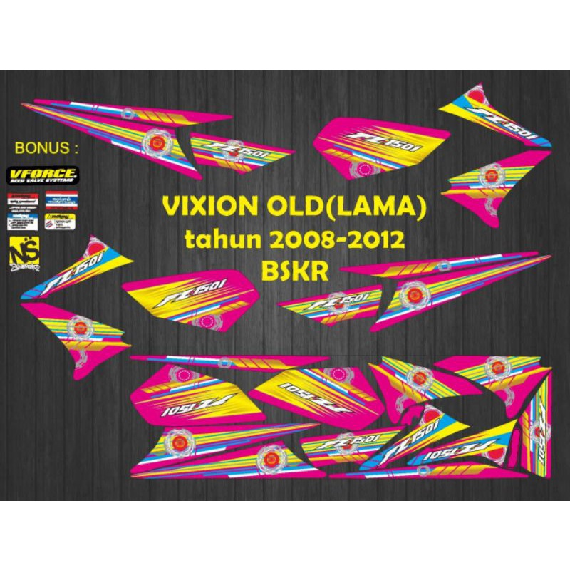 stiker striping decal variasi vixion old(lama)thn.2008-2012 BSKR