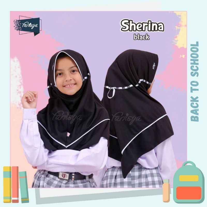Jilbab Anak SD Bergo Sherina Hitam