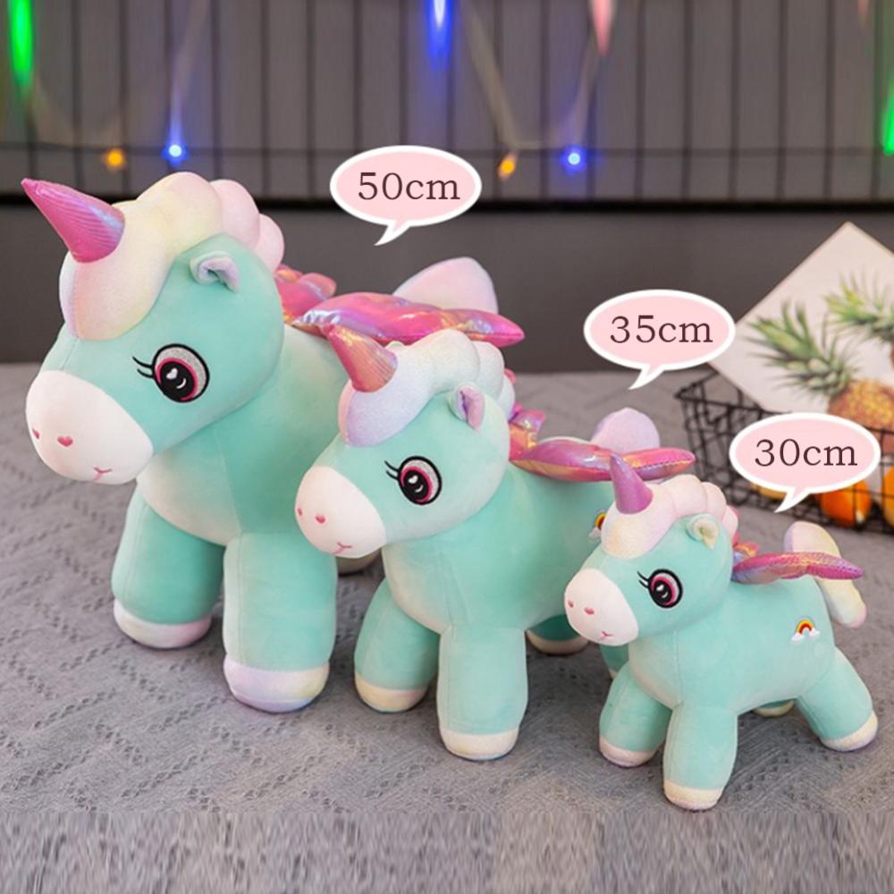 Timekey Mainan Boneka Stuffed Plush Unicorn Kawaii Lembut Untuk Anak Perempuan I5W8