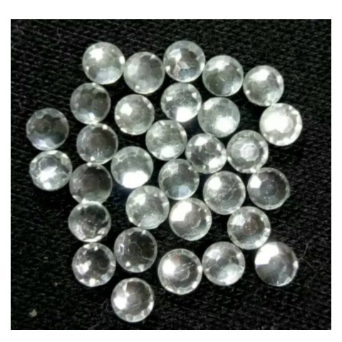 Mote gosok hotfix 5mm warna silver putih