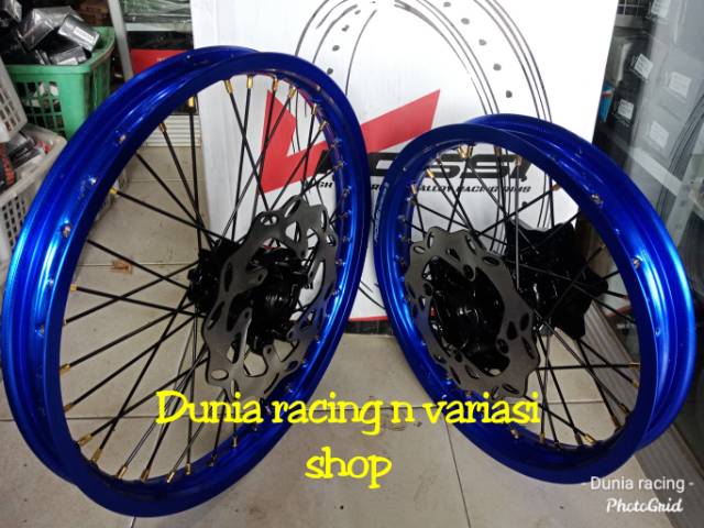 Paketan Velg pelek CRF 150 ring 16 19 ring 18 21 Hole 36 Tromol CRF sama piringan cakram dan dirakit