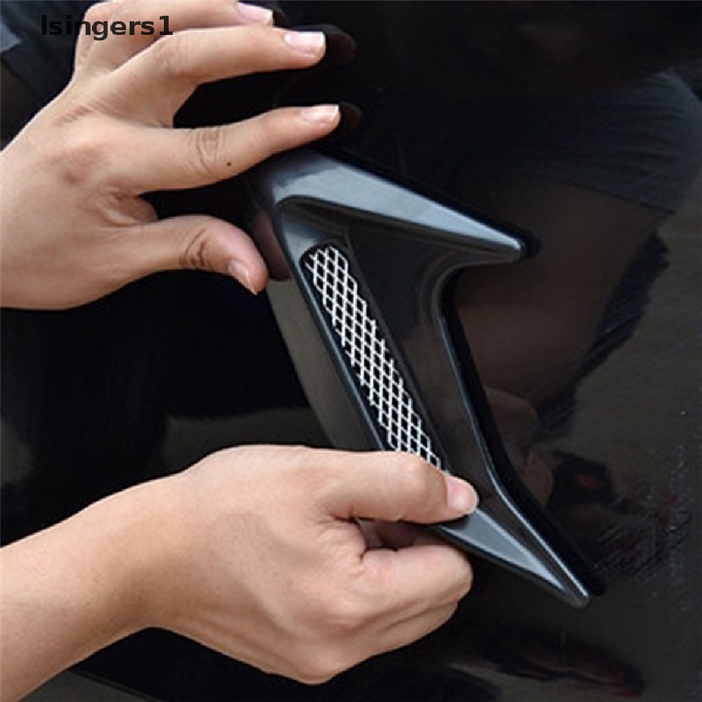 (lsingers1) 2pcs / Set Stiker Fender Samping Mobil Model Air Flow Intake