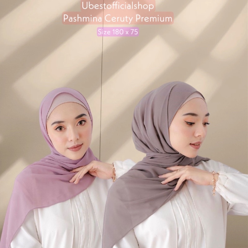 Pashmina Ceruty Babydoll Premium / 180 x 75cm / Pashmina Ceruty / Hijab Pashmina