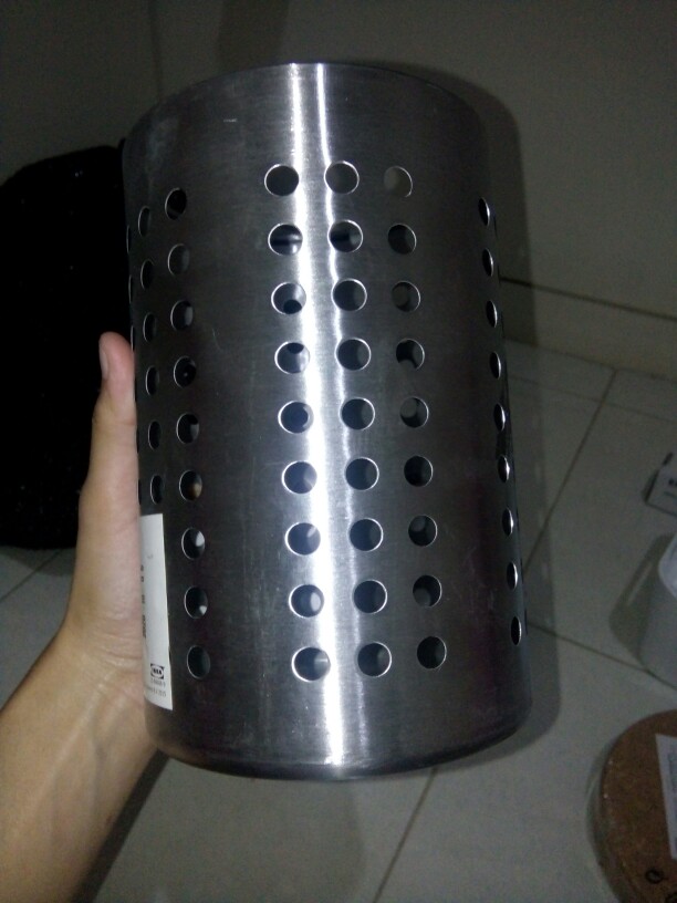 Tempat Penyimpanan Peralatan Makan, 18cm Baja Tahan Karat Or569