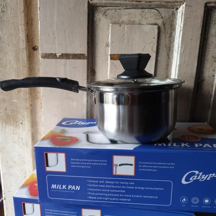 =====] MILK PAN CALYPSO / PANCI SUSU CALYPSO / PANCI STAINLESS TUTUP KACA