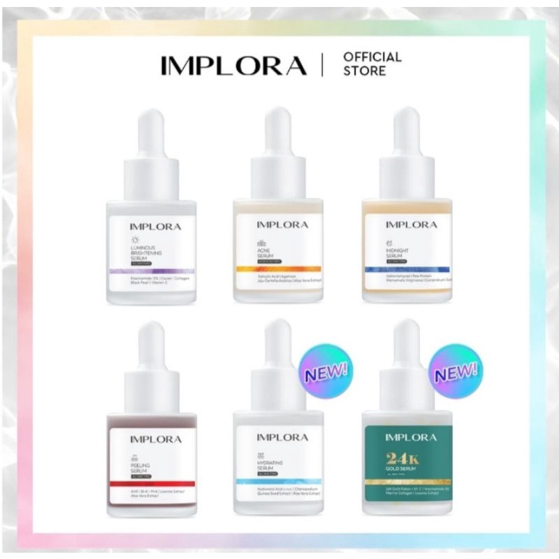 IMPLORA {serum wajah} BPOM mengatasi kulit kering,kulit berjerawat,serta menjadi kan kulit lembab da