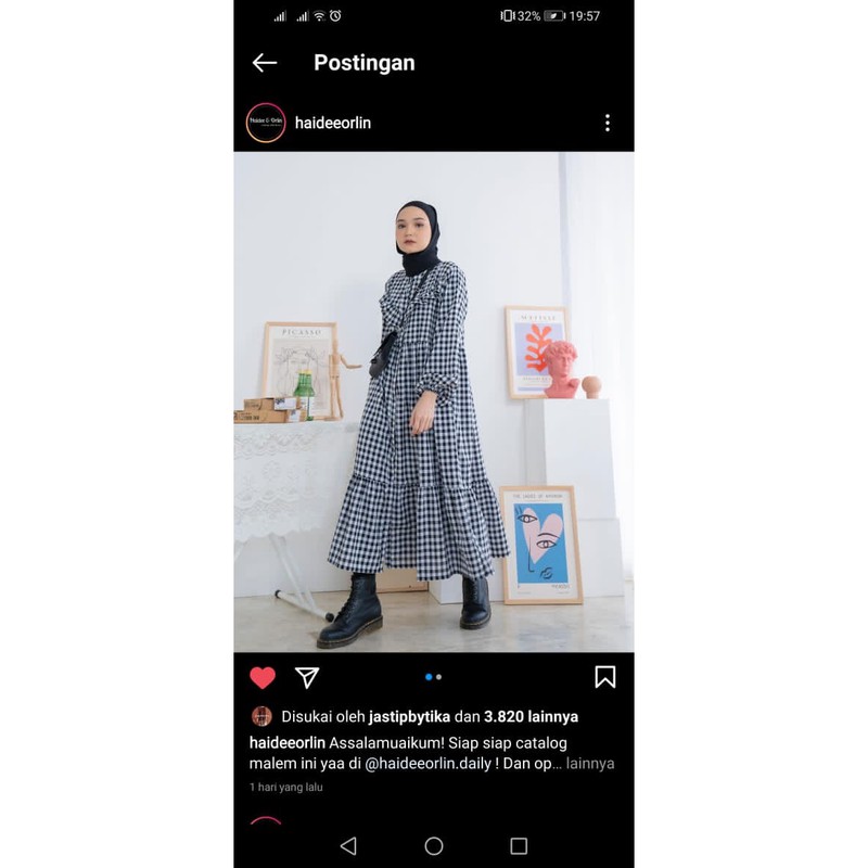 gingham jeans ankle dress haideeorlin