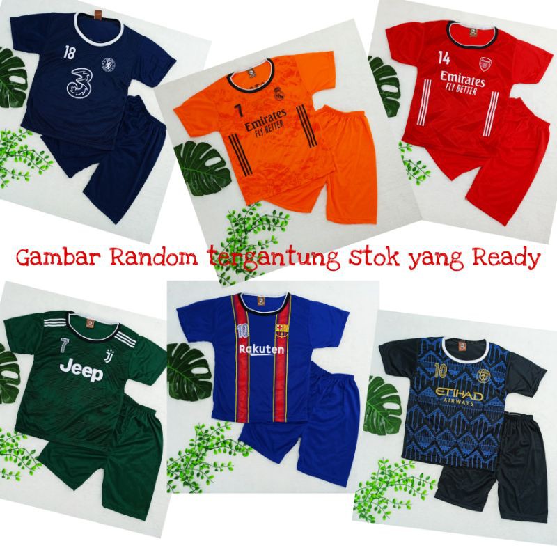 [Ss-6003] Setelan Anak Laki-laki Baju Bola Size 4-6tahun