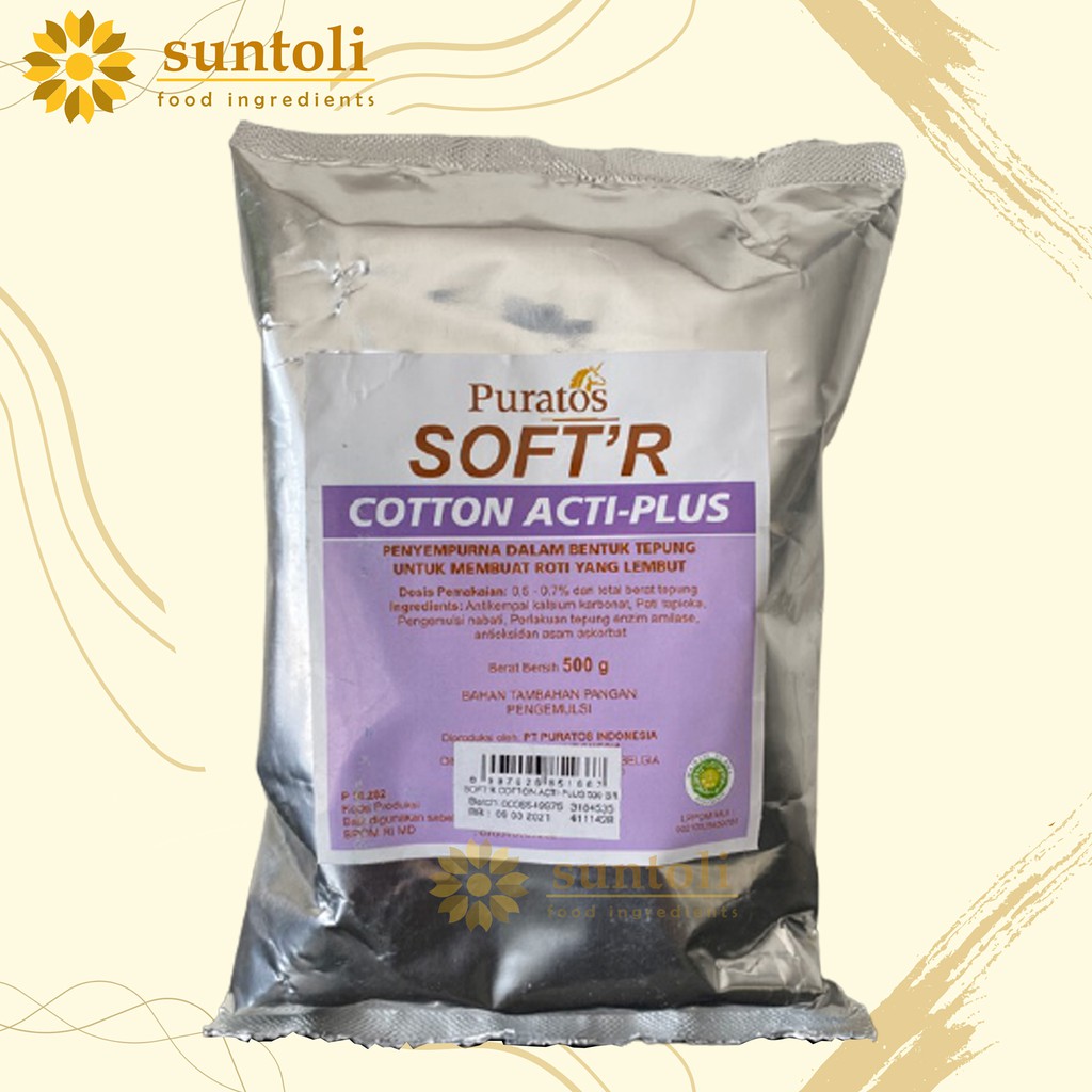 

Puratos Soft'r Cotton Acti-Plus Improver For Soft Bread / Bahan Pelembut Kue - 500 gr