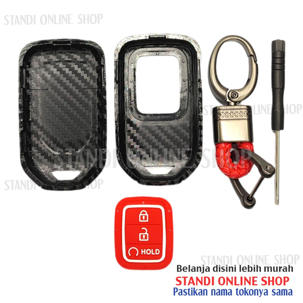 Cover Smartkey Sarung Kunci Carbon Case Honda Civic City Hatchback BRV