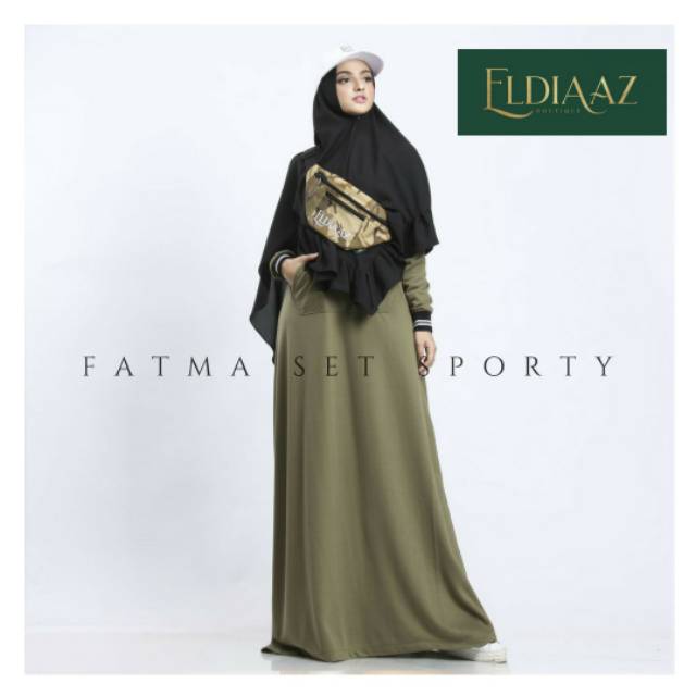 Fatma sporty By Eldiaaz~ gamis original sporty branded murah
