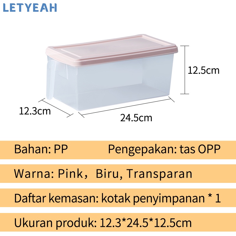 letyeah Kotak penyimpanan makanan kulkas/food container buah sayuran/food storage box dengan penutup