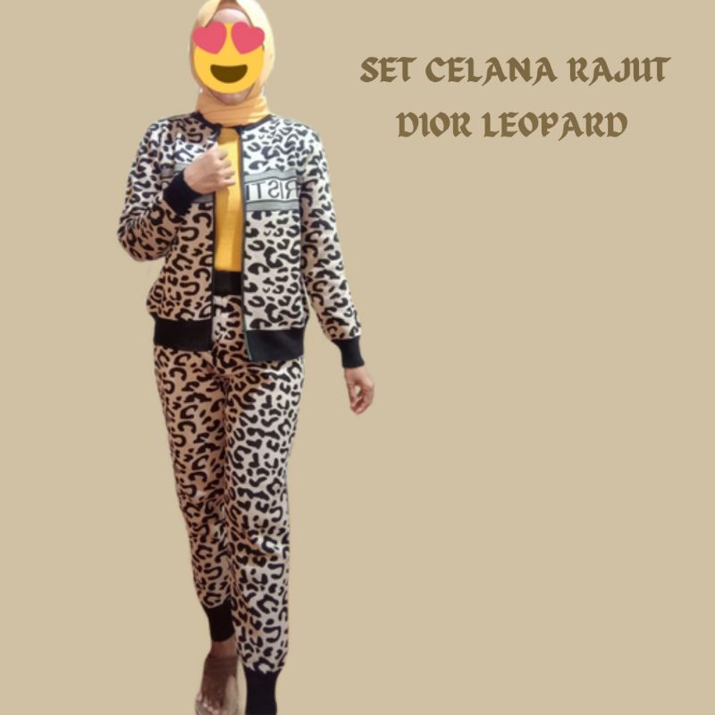 (PREMIUM)ONESET RAJUT DIOR IMPORT/SETELAN WANITA DIOR LEOPARD/JAKET BOMBER DIOR