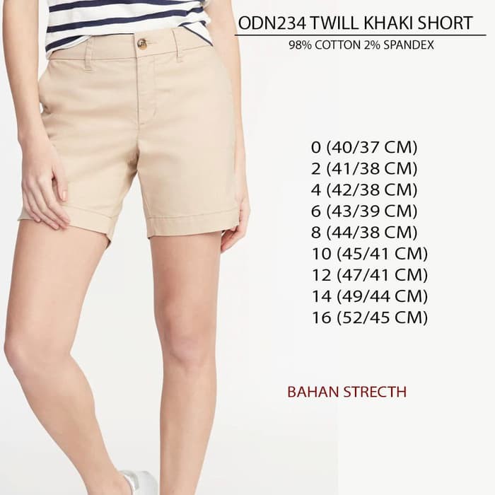 Celana pendek wanita old navy twill short (odn234)